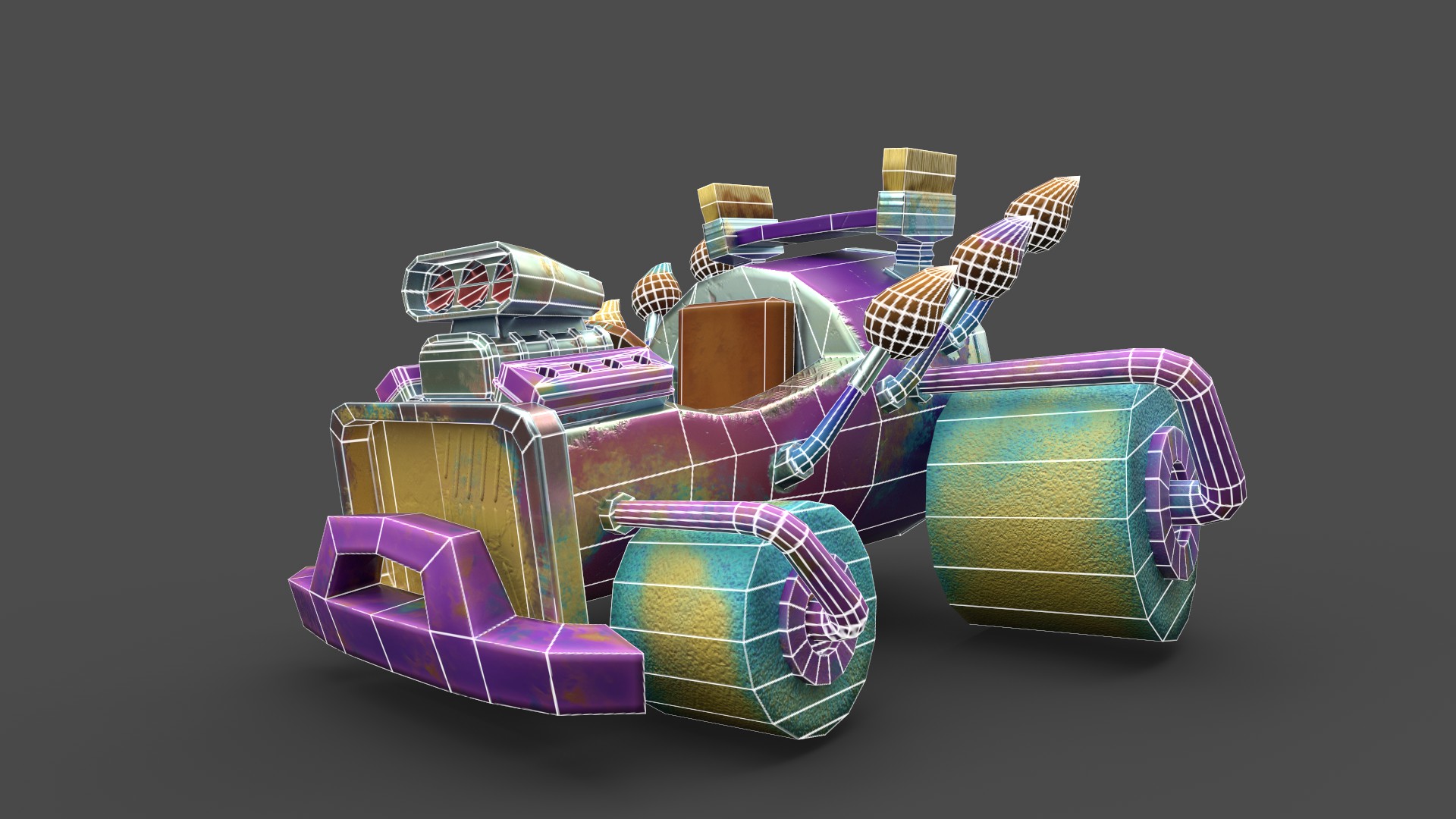 Pastel Titan Wireframe